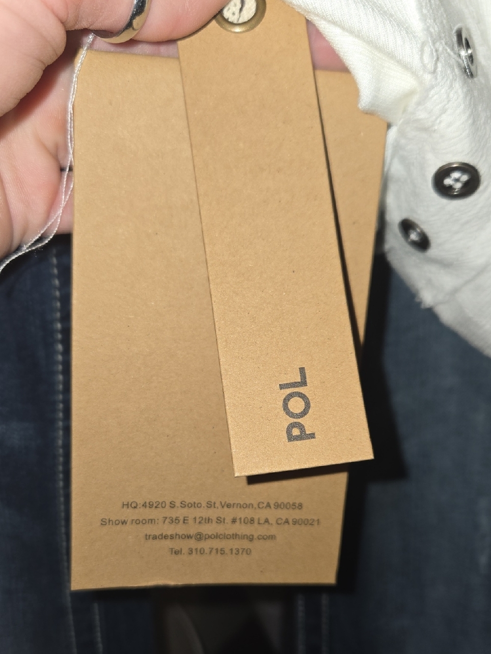 POL Cream Ribbed Button-Front Camisole - Picture 3 of 7
